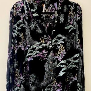 Free People Button Down Flowy Top